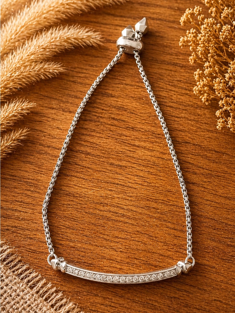 Kendra ScottSilver Bar Slider Bracelet with Crystal Accents - Women's Jewelry